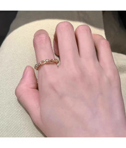 戒指链条打结戒指